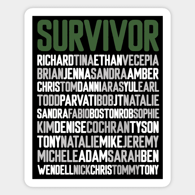 all winners survivor Magnet by disfor